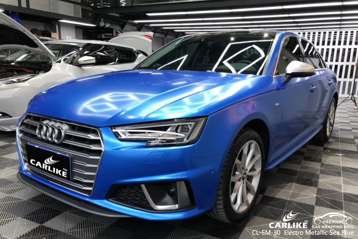 CL-EM-30 Electro Metallic Sea Blue car wrap vinyl for Audi