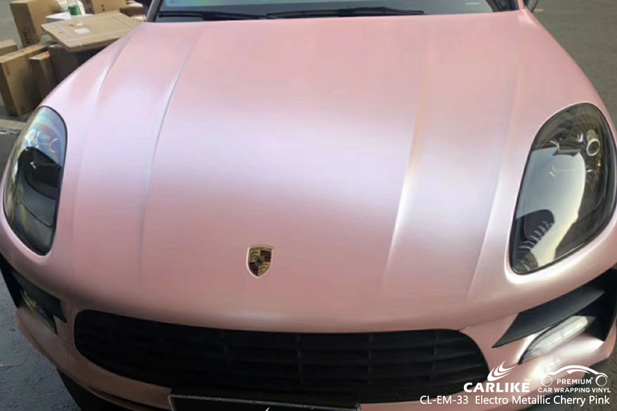 CL-EM-33 Electro Metallic Cherry Pink car wrap vinyl for Porsche