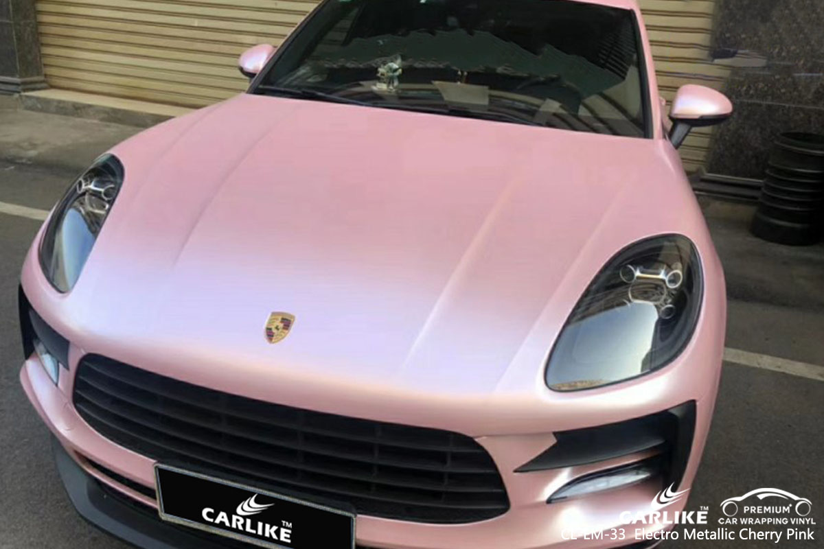 CL-EM-33 Electro Metallic Cherry Pink car wrap vinyl for Porsche