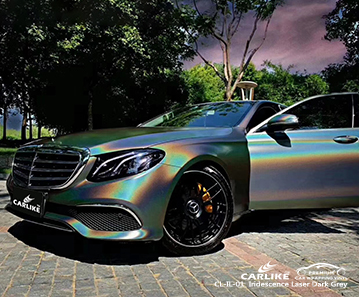 CL-IL-01 Iridescence laser dark grey vinyl car wrap sticker supplier for Benz