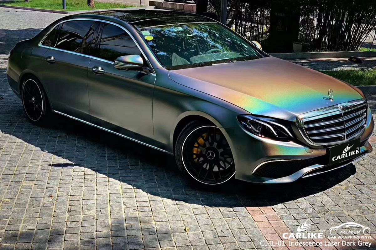 CL-IL-01 Iridescence Laser Dark Grey car wrap vinyl for Benz