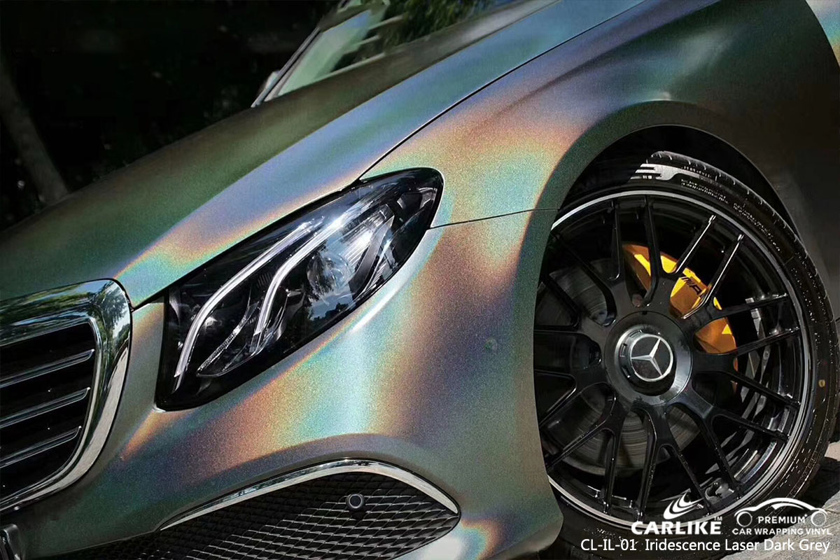 CL-IL-01 Iridescence Laser Dark Grey car wrap vinyl for Benz