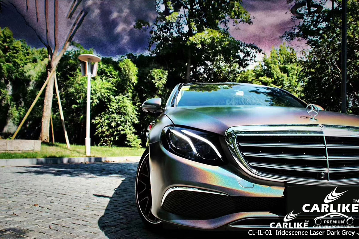 CL-IL-01 Iridescence Laser Dark Grey car wrap vinyl for Benz