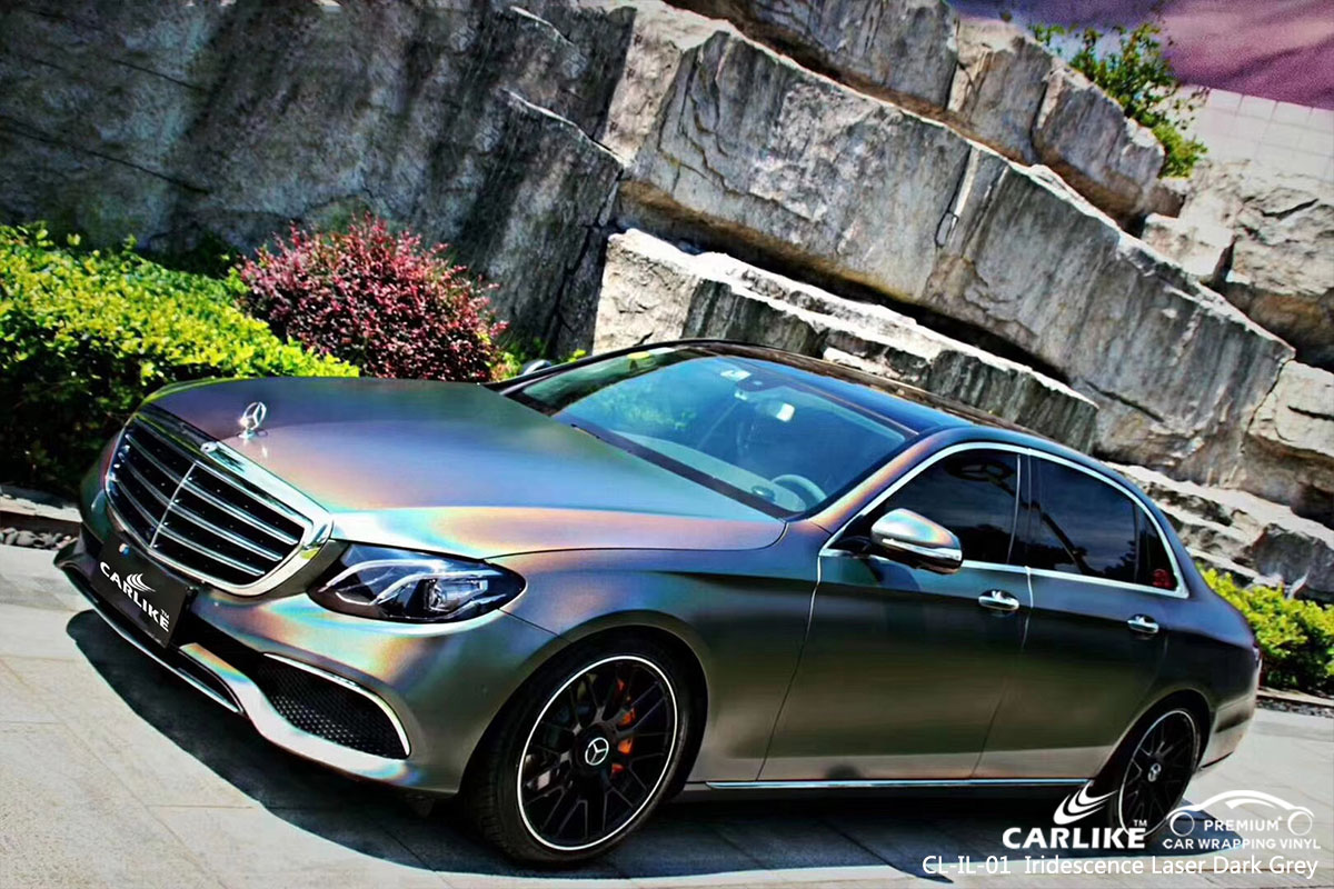 CL-IL-01 Iridescence Laser Dark Grey car wrap vinyl for Benz