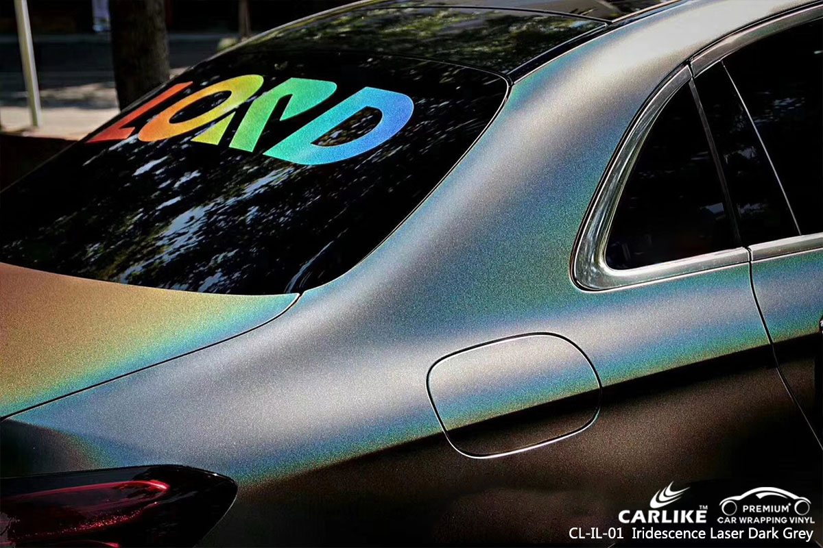 CL-IL-01 Iridescence Laser Dark Grey car wrap vinyl for Benz