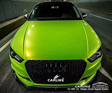 CL-MC-11 Magic coral apple green vinyl vehicle wrapping malta for Audi