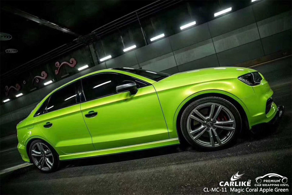 CL-MC-11 Magic Coral Apple Green car wrap vinyl for Audi