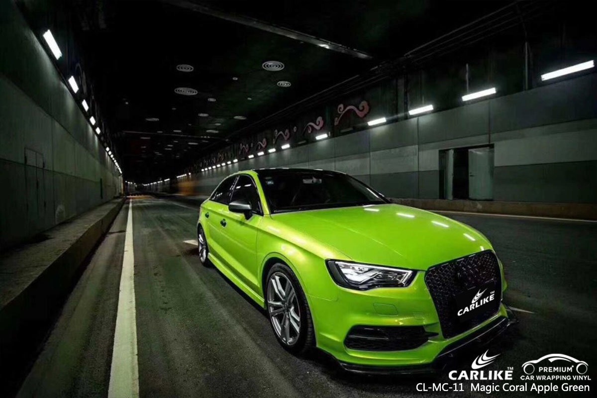 CL-MC-11 Magic Coral Apple Green car wrap vinyl for Audi