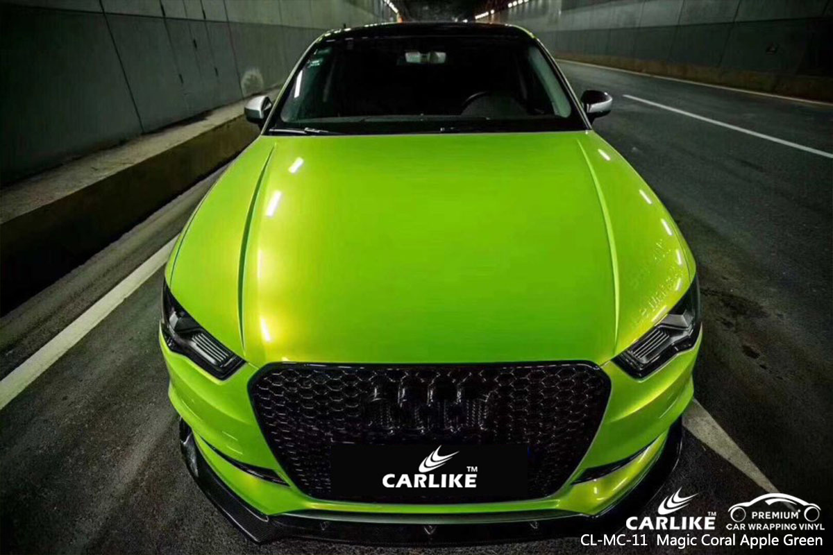 CL-MC-11 Magic Coral Apple Green car wrap vinyl for Audi