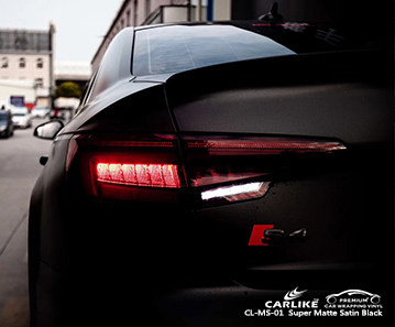 CL-MS-01 Super Matte Black Satin Wrap vinyl pour Audi