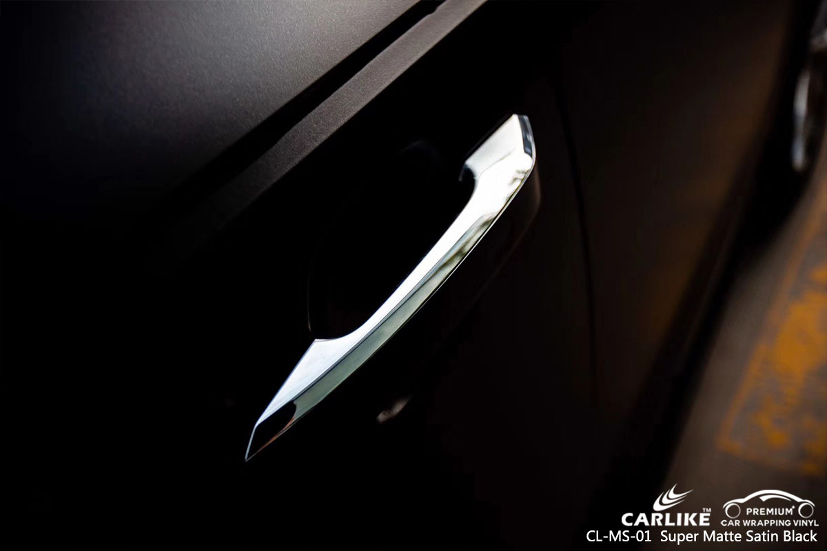 CL-MS-01 Super Matte Satin Black car wrap vinyl for Audid