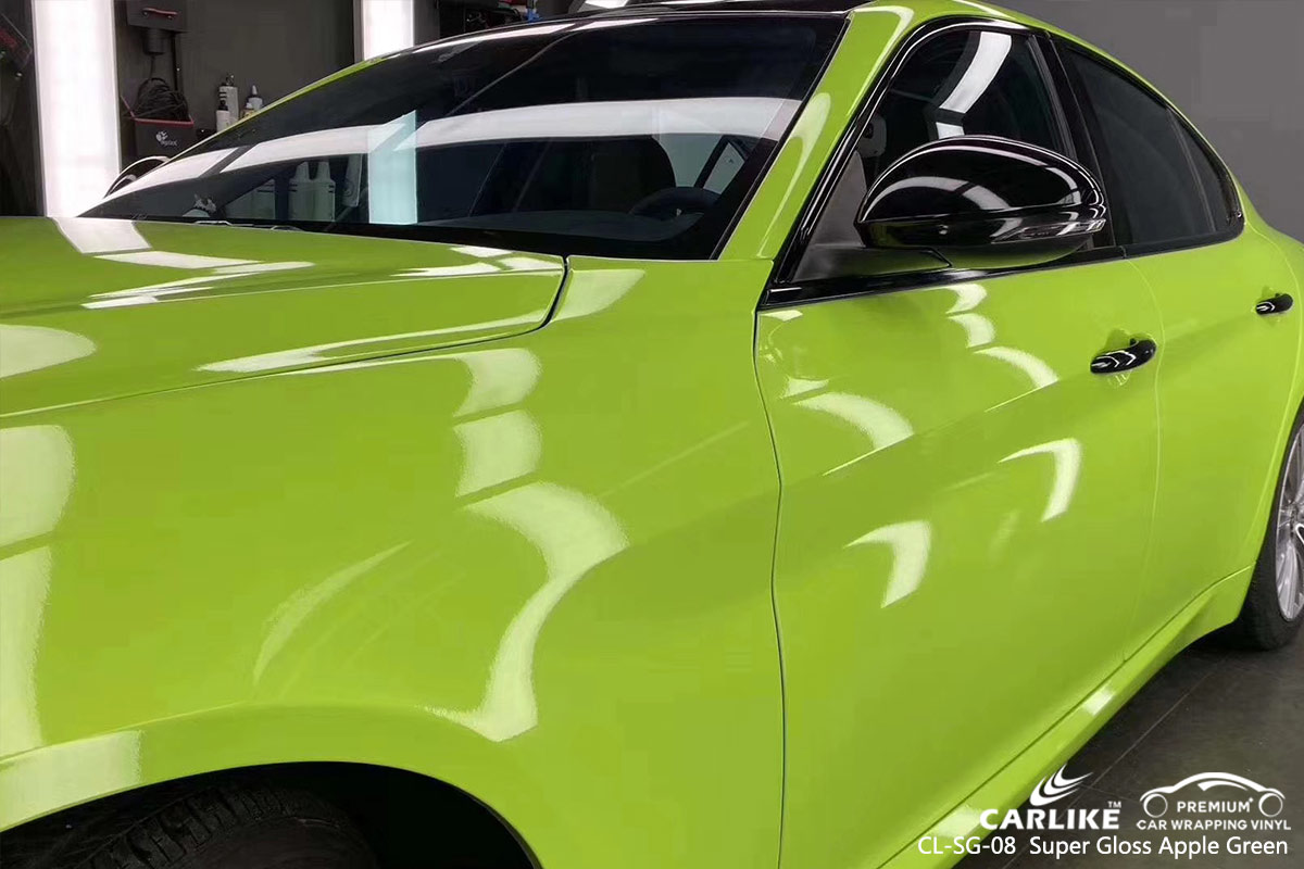 CL-SG-08 Super Gloss Apple Green car wrap vinyl for Alphad