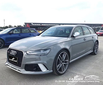 CL-SV-04 Super gloss crystal cement grey wrapping vinyl for cars for Audi