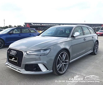 CL-SV-04 Super Gloss Crystal Cement Grey Car Wrap Vinyl for Audi
