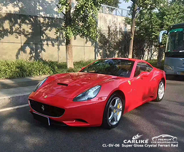 Vinile avvolgente per auto rosso lucido Ferrari Ferrari cristallo super-CL-SV-06