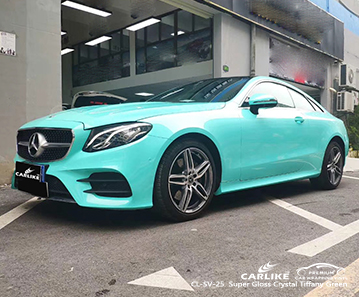 CL-SV-25 Super Gloss Crystal Tiffany Green car wrap vinyl for Benz