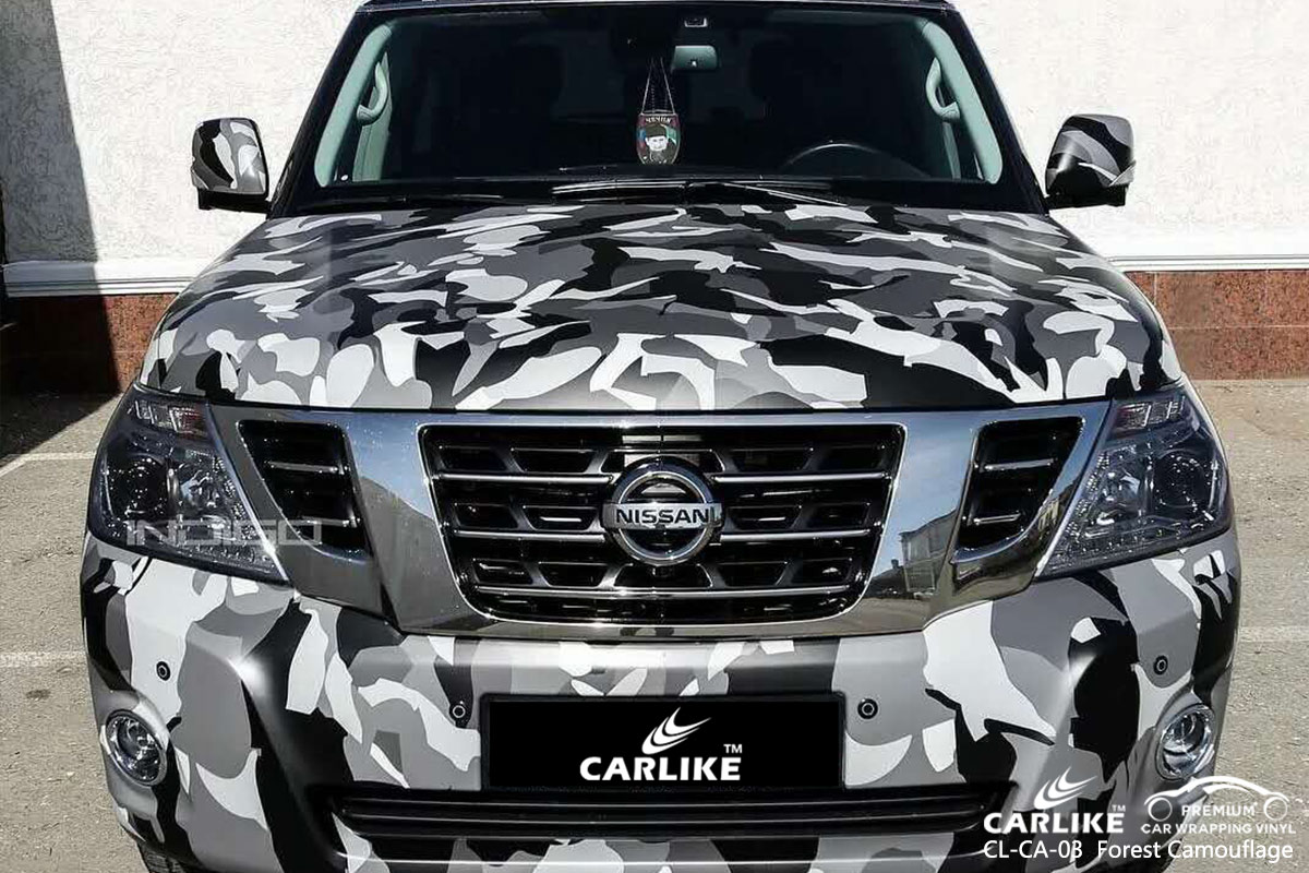  CL-CA-03 Printed Camouflage car wrap vinyl for Ninnsan
