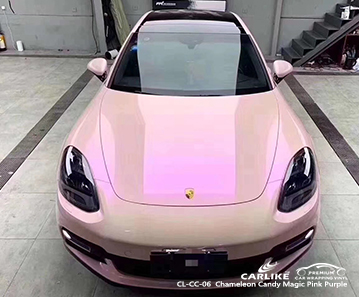 CL-CC-06 Chameleon Candy Magic Pink Purple car foil wrap vinyl for Porsche