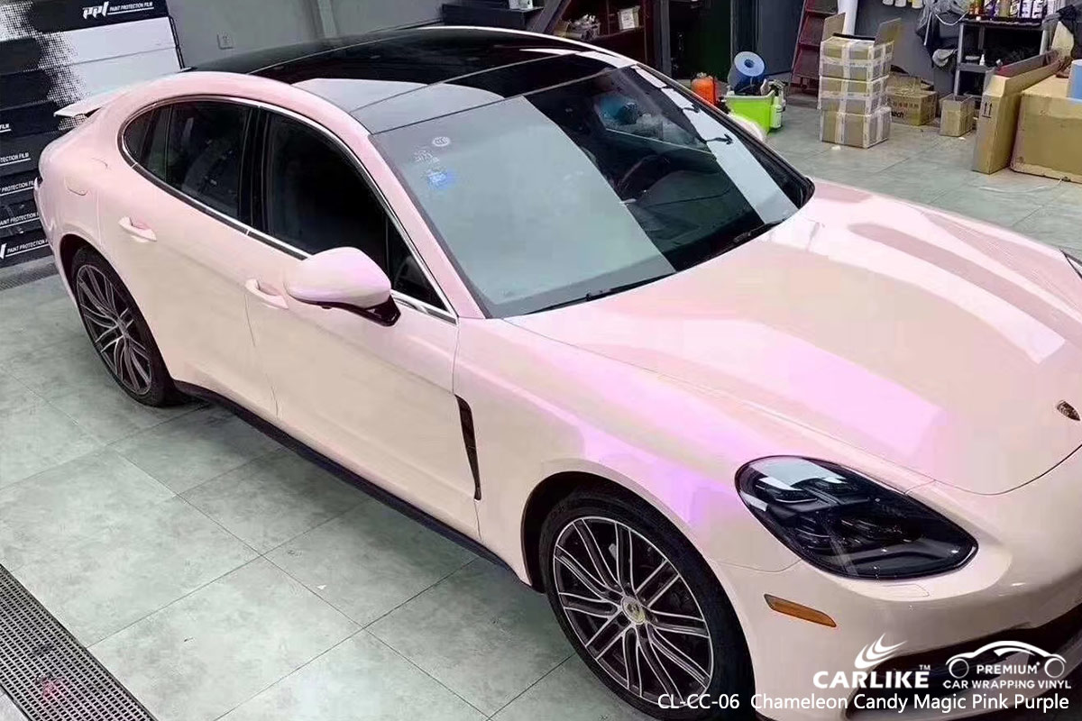 CL-CC-06 Chameleon Candy Magic Pink Purple car wrap vinyl for Porsche