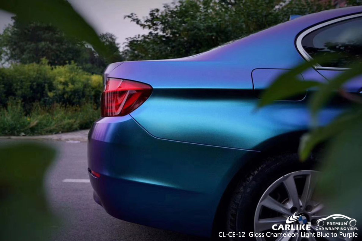 CL-CE-12 Gloss Chameleon Light Blue to Purple car wrap vinylfor BMW
