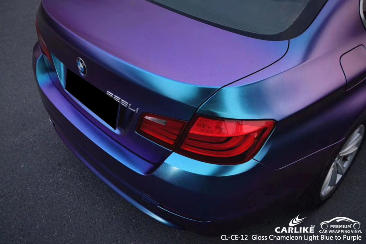 CL-CE-12 Gloss Chameleon Light Blue to Purple car wrap vinylfor BMW