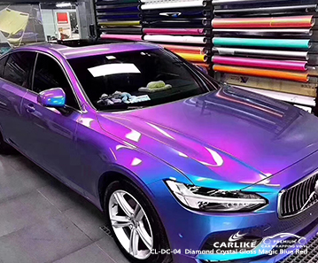 Comparison of car wrap vinyl and painting effect