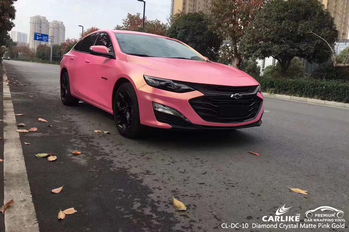 CL-DC-10 Diamond Crystal Matte Pink Gold car wrap vinyl for Chevrolet