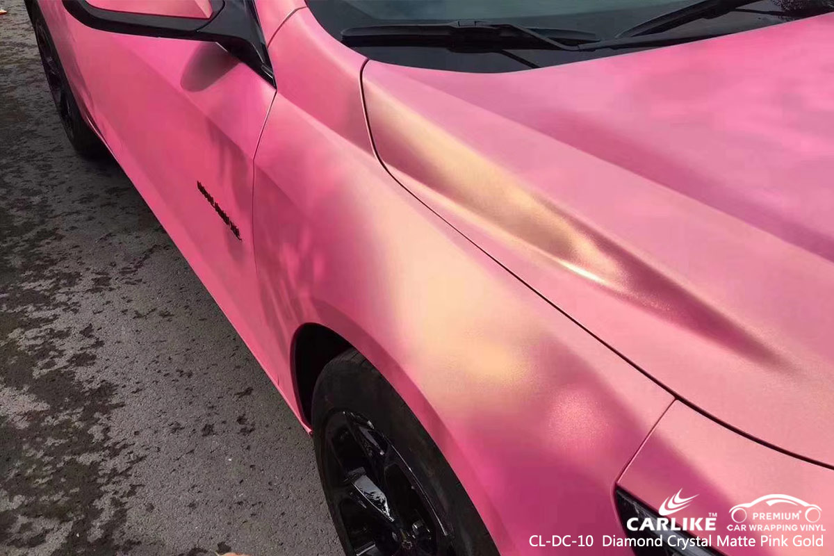 CL-DC-10 Diamond Crystal Matte Pink Gold car wrap vinyl for Chevrolet