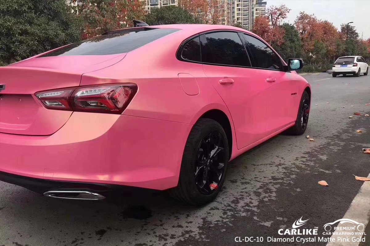 CL-DC-10 Diamond Crystal Matte Pink Gold car wrap vinyl for Chevrolet