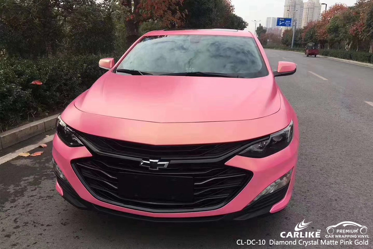 CL-DC-10 Diamond Crystal Matte Pink Gold car wrap vinyl for Chevrolet