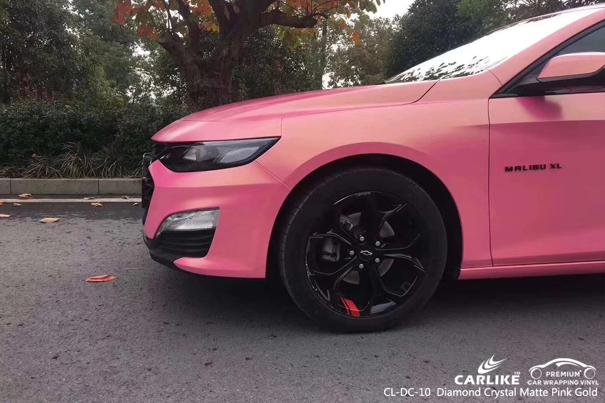 CL-DC-10 Diamond Crystal Matte Pink Gold car wrap vinyl for Chevrolet