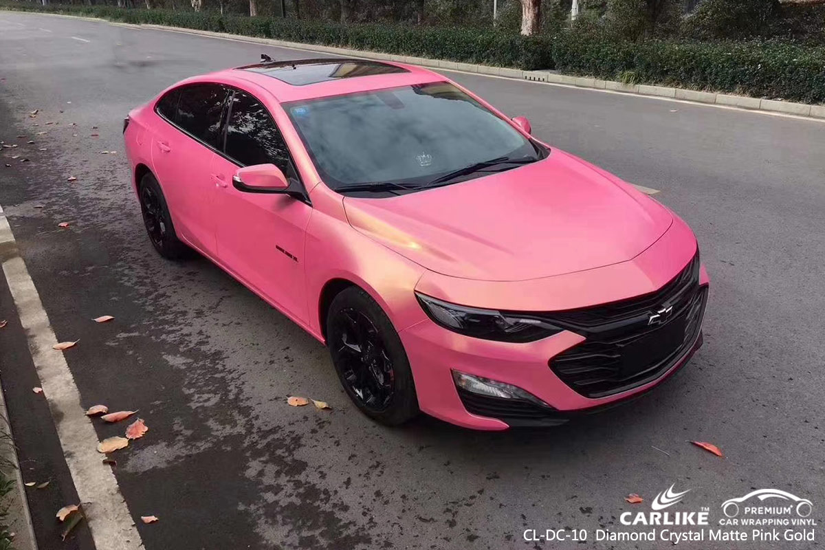 CL-DC-10 Diamond Crystal Matte Pink Gold car wrap vinyl for Chevrolet