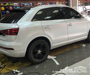CL-EM-02 لؤلؤي أبيض لامع للسيارة من الفينيل لسيارة أودي