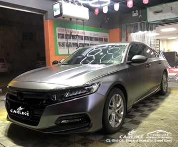 CL-EM-05 الكهربائية التفاف السيارة الفينيل المعدني الرمادي لهوندا