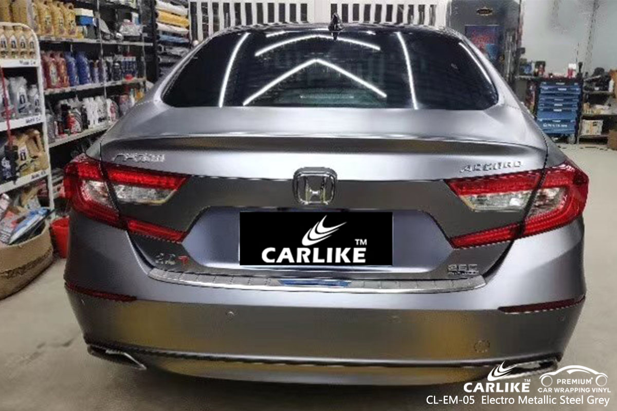HONDA İÇİN CL-EM-05 ELEKTRO METALİK ÇELİK GRİ ARABA WRAP VİNİL