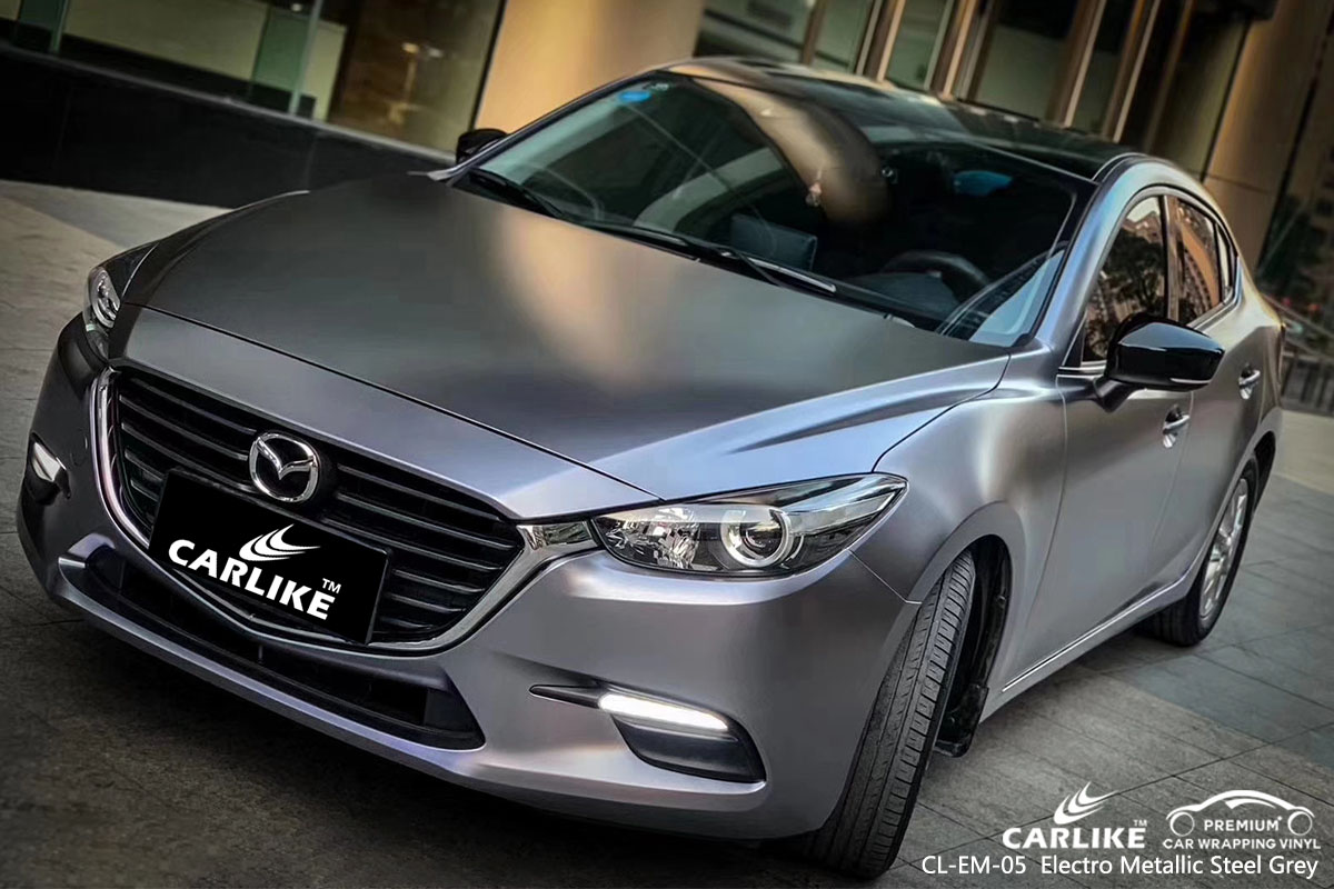 MAZDA İÇİN CL-EM-05 ELEKTRO METALİK ÇELİK GRİ ARABA WRAP VİNİL