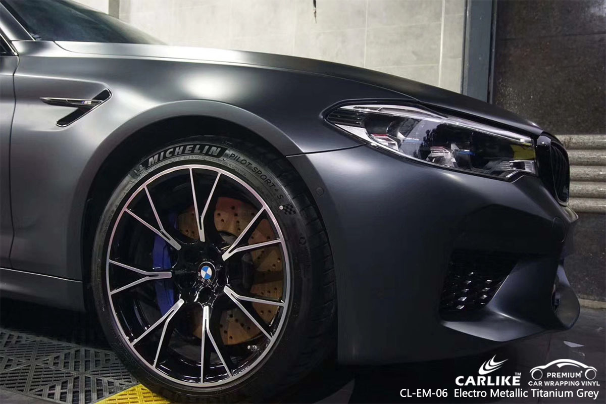 CL-EM-06 Electro Metallic Titanium Grey car wrap vinyl for BMW
