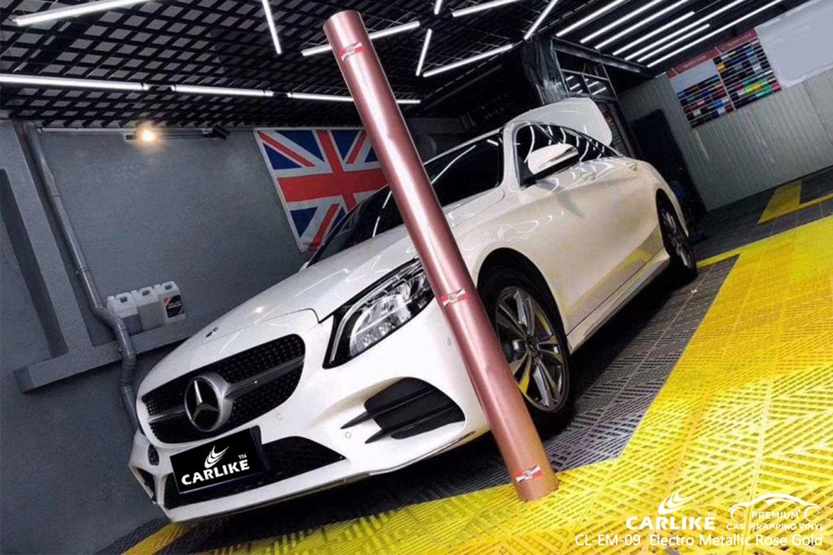 CL-EM-09 Electro Metallic Rose Gold car wrap vinyl for Benz