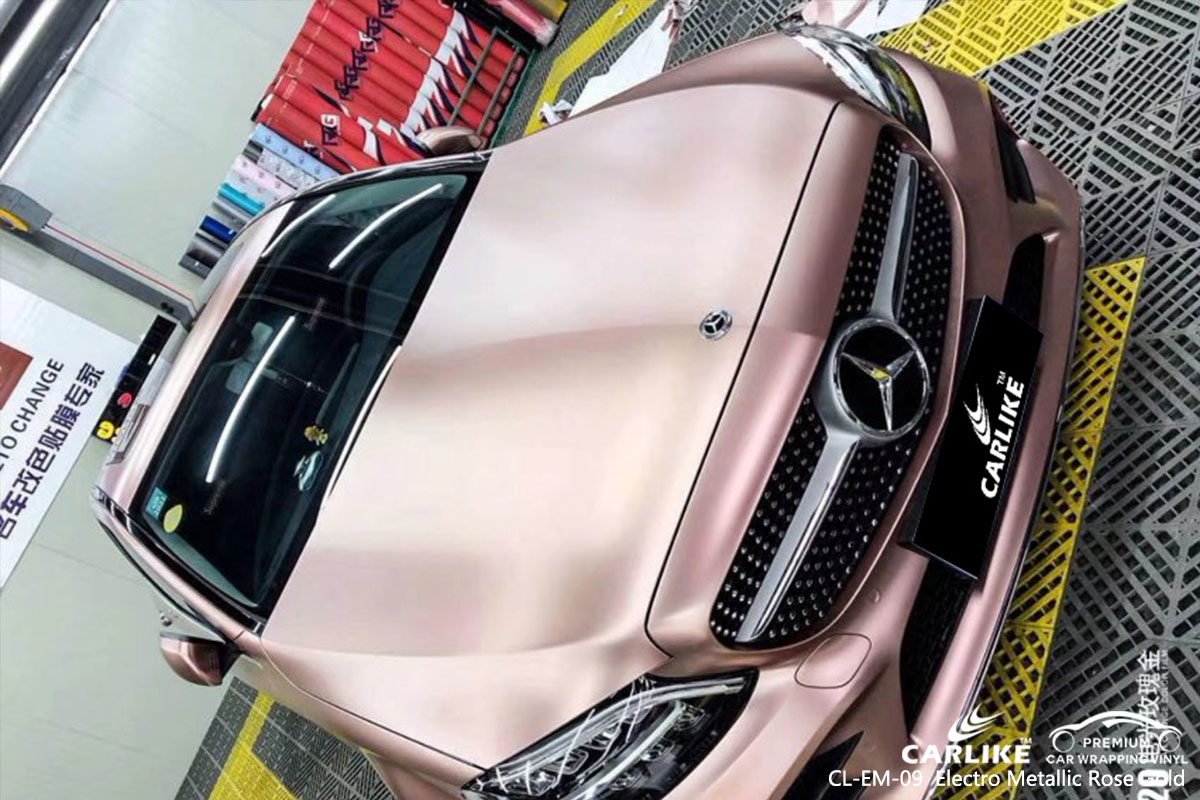 CL-EM-09 Electro Metallic Rose Gold car wrap vinyl for Benz