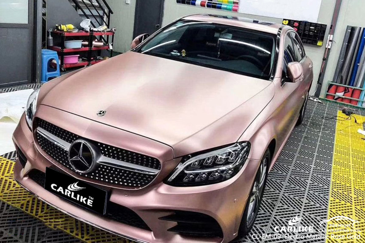 CL-EM-09 Electro Metallic Rose Gold car wrap vinyl for Benz