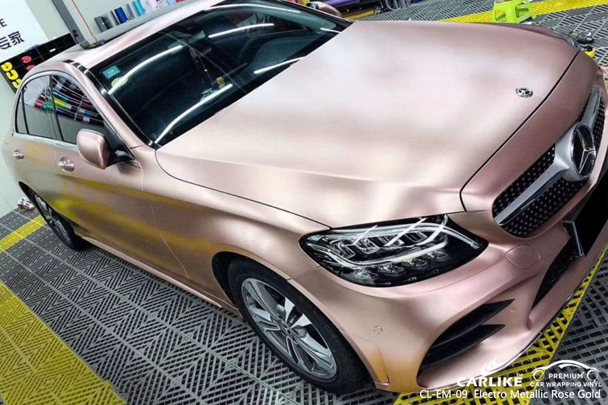 CL-EM-09 Electro Metallic Rose Gold car wrap vinyl for Benz