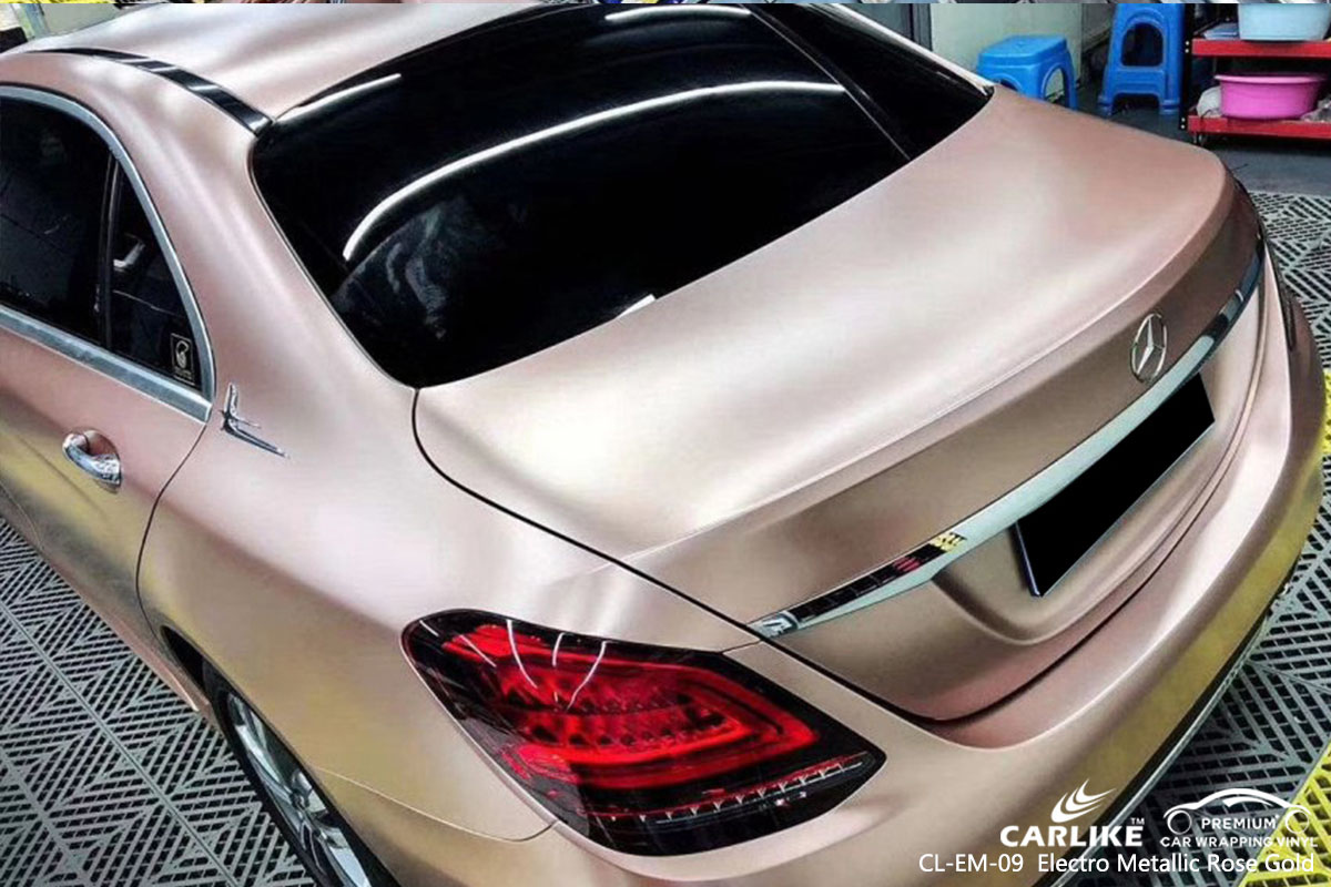 CL-EM-09 Electro Metallic Rose Gold car wrap vinyl for Benz