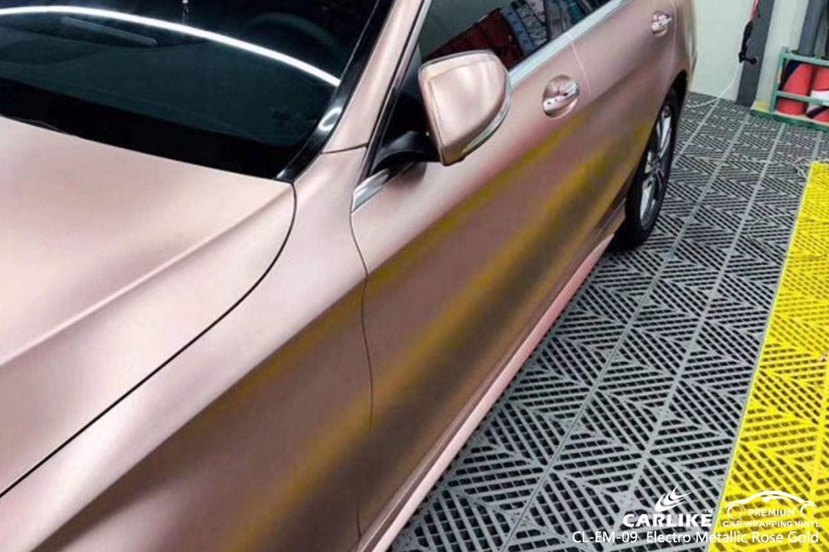 CL-EM-09 Electro Metallic Rose Gold car wrap vinyl for Benz