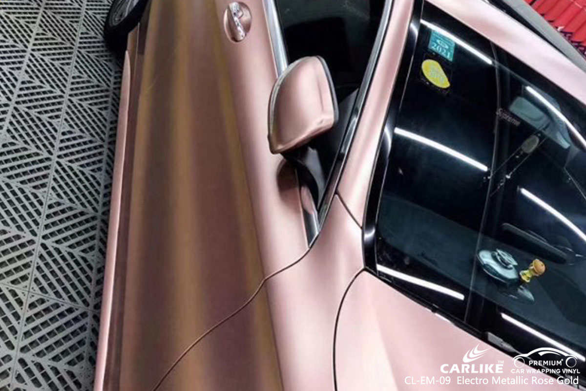 CL-EM-09 Electro Metallic Rose Gold car wrap vinyl for Benz