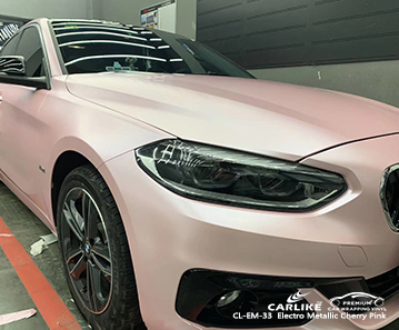 CL-EM-33 Electro metallic cherry pink vehicle wrapping vinyl for BMW