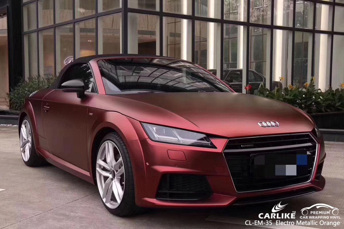 CL-EM-35Electro Metallic Orange car wrap vinyl for GAC Audi