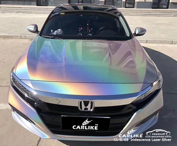CL-IL-03 Iridescence Laser Silver body wrap car supplier for Honda