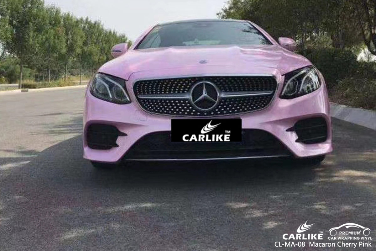 CL-MA-08 Macaron Cherry Pink car wrap vinyl for Benz