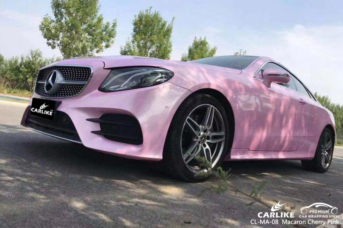 CL-MA-08 Macaron Cherry Pink car wrap vinyl for Benz