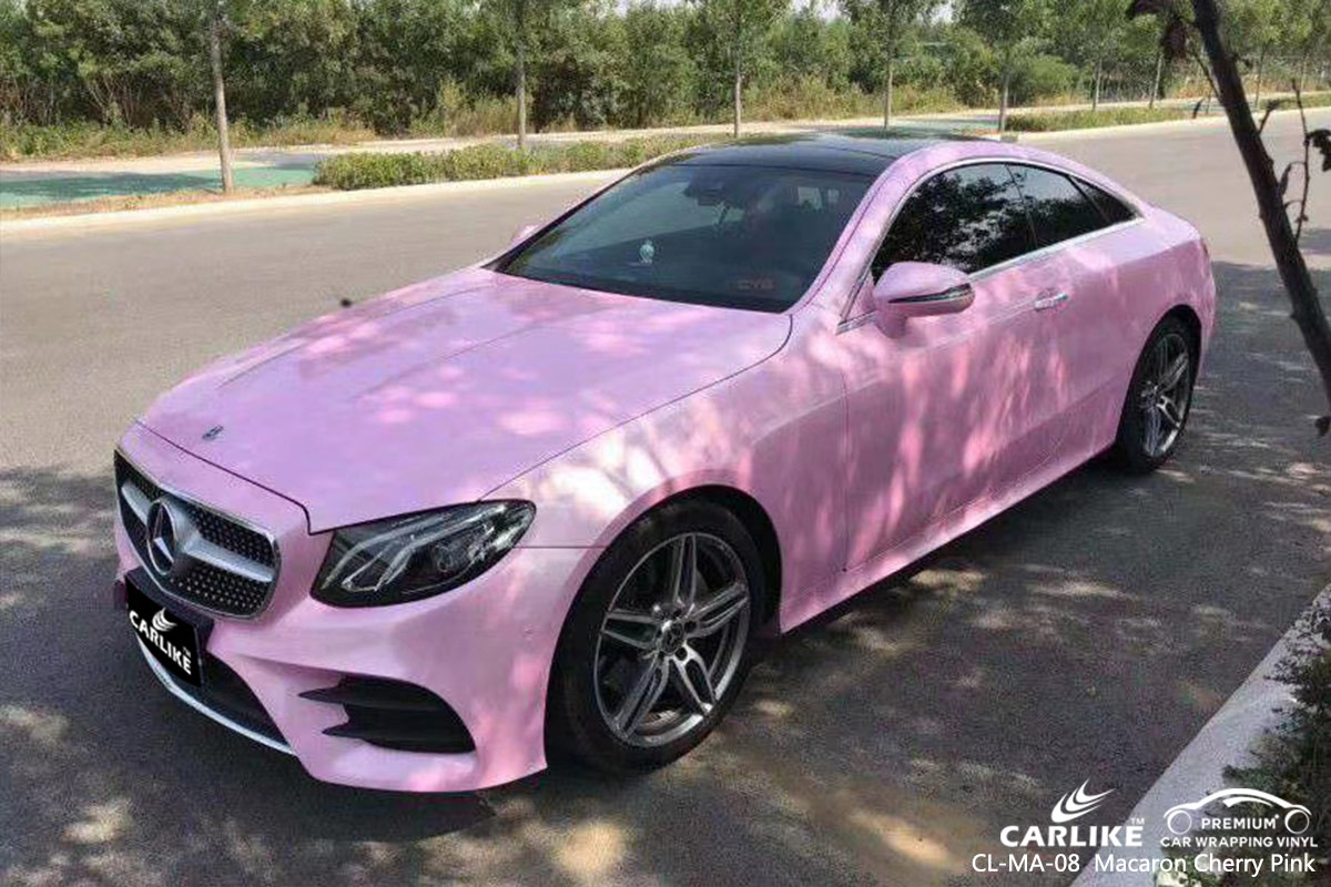 CL-MA-08 Macaron Cherry Pink car wrap vinyl for Benz